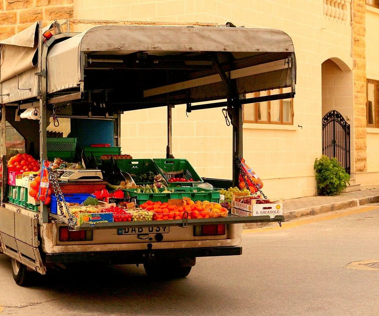 Crates of ripe berries and fresh fruit ready to ship